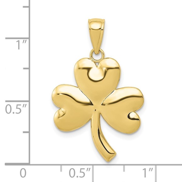 10K Gold Shamrock Charm - Picture 2 of 4
